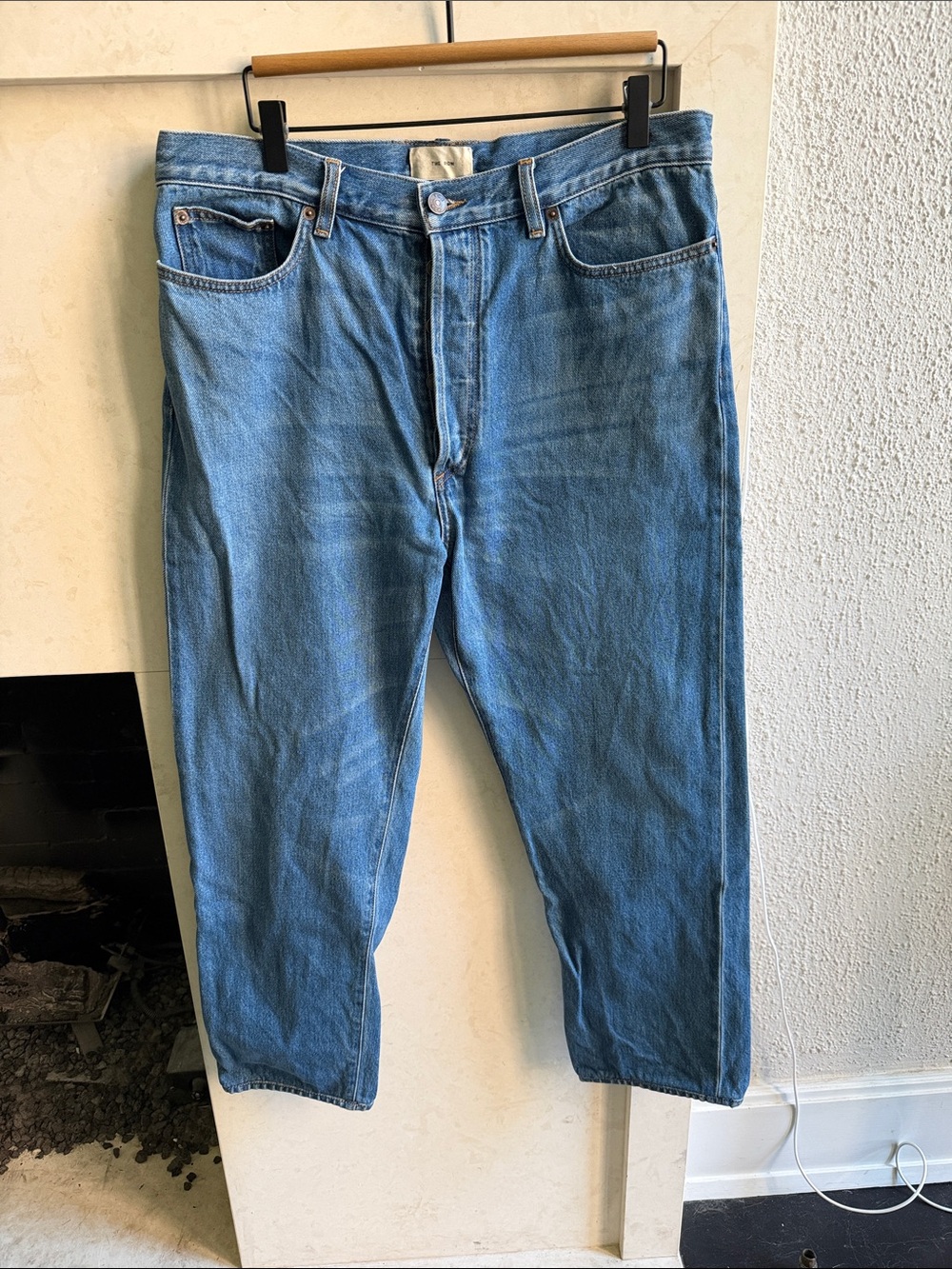 The Row - Men's Blue Classic Straight-Leg Jeans